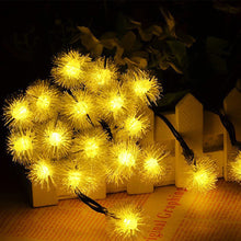 Solar Powered LED Dandelion Flower Pompom Lights