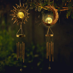 Solar Outdoor Rustic Hanging Decorative Wind Chime_10