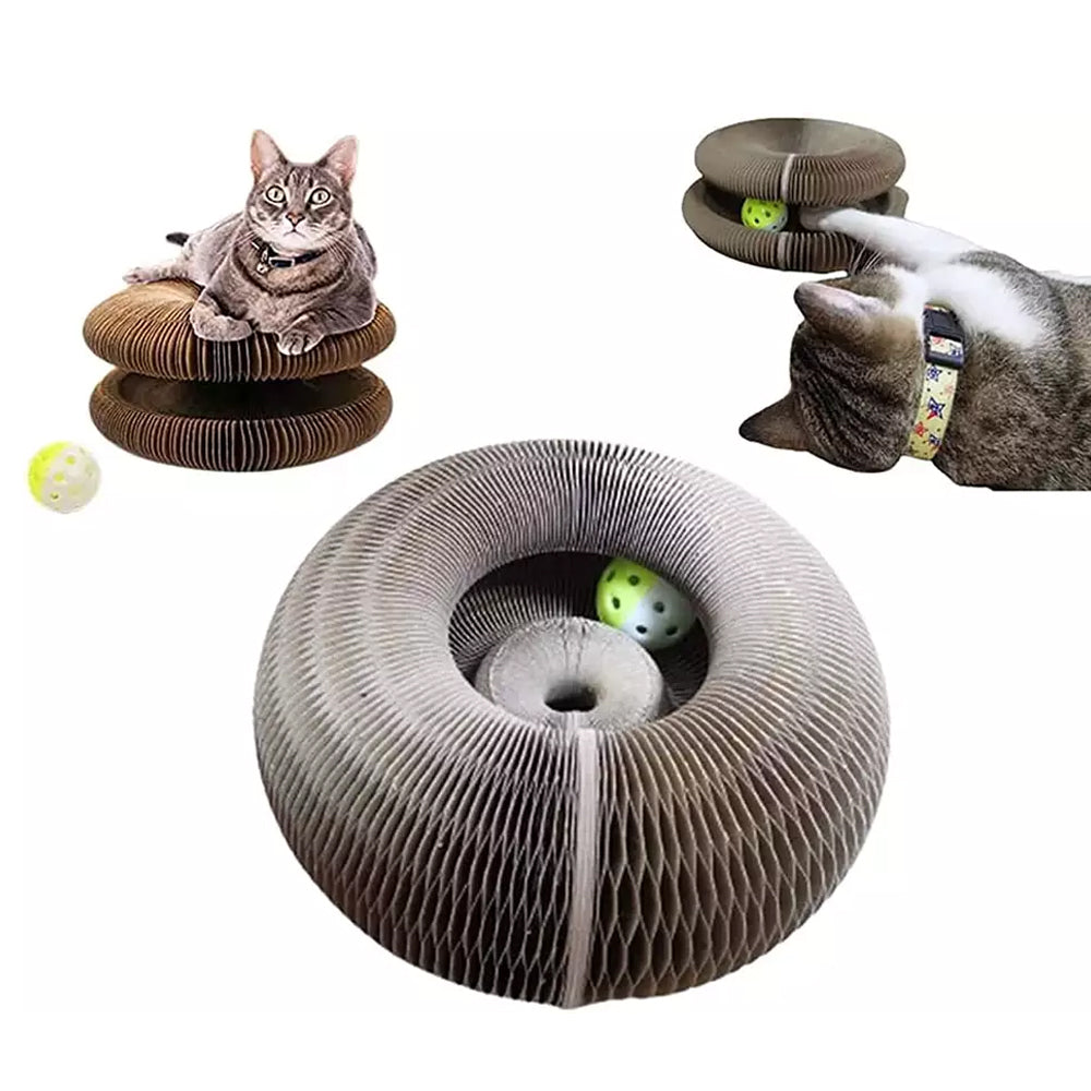 Foldable Cardboard Scratching Post Cat Scraping Pad_0