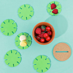 DIY Pack of 6 Non Slip Beverage Coasters Insulation Pad_19