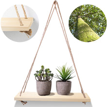 Rustic and Minimalist Hanging Wooden Corner Shelf_5