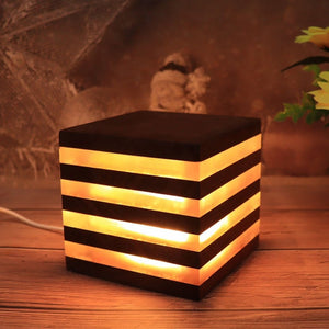 USB Interface Wooden Acrylic LED Desktop Night Lamp_7