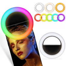 RGB LED Clip-on Mobile Phone Ring Light- USB Charging_2
