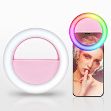 RGB LED Clip-on Mobile Phone Ring Light- USB Charging_7