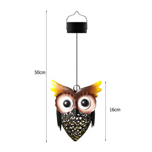 Solar Powered Rustic Decorative Outdoor LED Owl Lamp_7