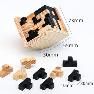 54pcs Brain Teaser 3D Wooden Puzzle Educational Toy_9