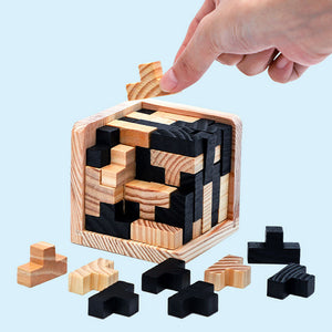 54pcs Brain Teaser 3D Wooden Puzzle Educational Toy_8