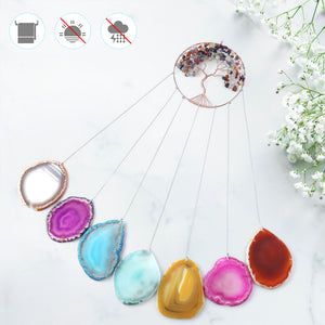 Tree of Life 7 Chakra Healing Stone Handmade Wind Chime_3