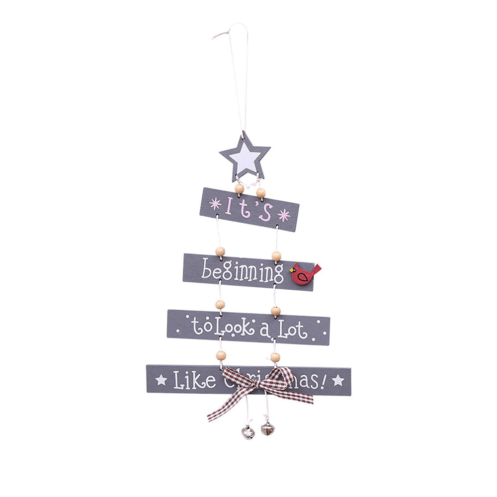 Wooden Hanging Indoor Christmas Holiday Decoration_1