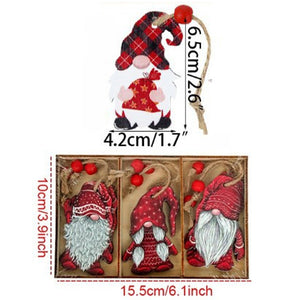 Christmas Wooden Gnome Ornaments Cute Hanging Pendants_10