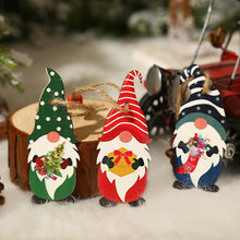 Christmas Wooden Gnome Ornaments Cute Hanging Pendants_2