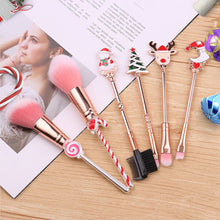 Holiday Christmas Makeup Brushes Set with Drawstring Bag_2