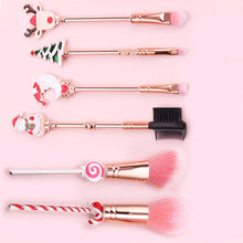 Holiday Christmas Makeup Brushes Set with Drawstring Bag_3