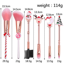Holiday Christmas Makeup Brushes Set with Drawstring Bag_13