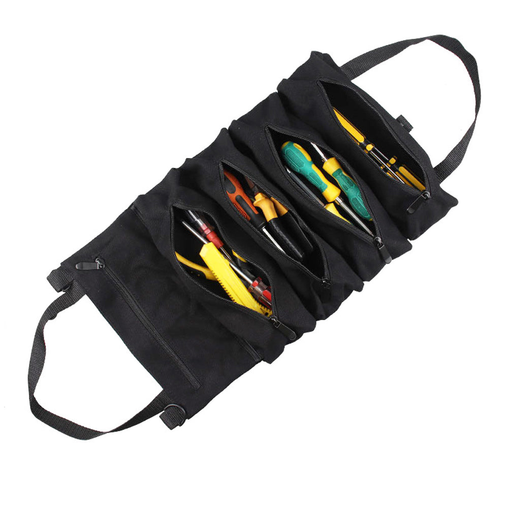 Roll-up Canvass Storage Bag Small Tools Organizer Pouch_3