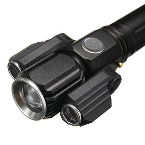 LED Three Lamp Head Portable Flash Light-USB Rechargeable_2