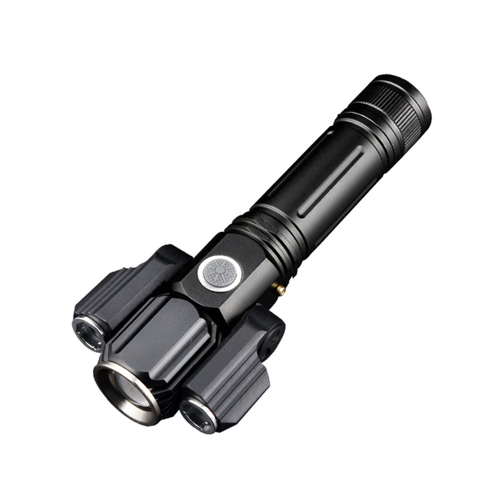 LED Three Lamp Head Portable Flash Light-USB Rechargeable_0