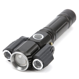LED Three Lamp Head Portable Flash Light-USB Rechargeable_10