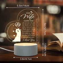 Love Expressing Acrylic Night Light Ideal Gift for Wife - USB Plugged In_2