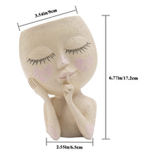 Unique Face Planters Pot for Indoor Outdoor Plants with Drainage Hole_7