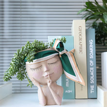 Unique Face Planters Pot for Indoor Outdoor Plants with Drainage Hole_12