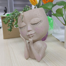 Unique Face Planters Pot for Indoor Outdoor Plants with Drainage Hole_14