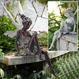Sitting Fairy Statue for Garden Housewarming Garden_10