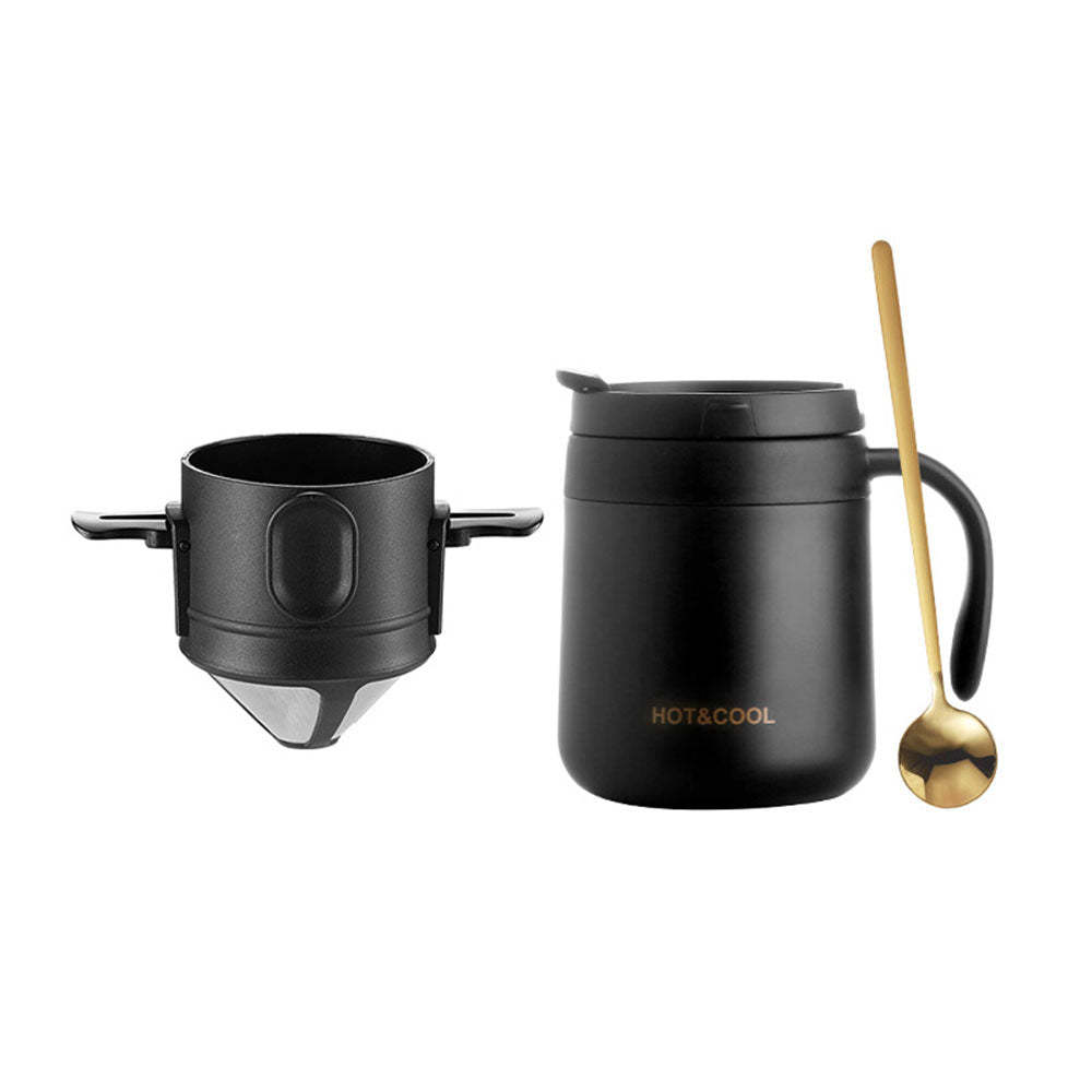 350ml Stainless Steel Coffee Mug with Collapsible Coffee Filter_0
