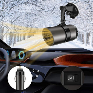 2 IN 1 Portable 12V  Fast Car Heater Windshield Defogger and Defroster with Suction Holder Cigarette Lighter Plugged-In_9