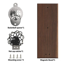 Wall Mounted Basketball Themed Bottle Opener with Catch Ring_3