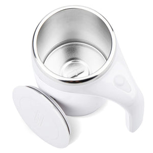 Electric Stainless Steel Magnetic Self Stirring Coffee Mug - Battery Powered_2