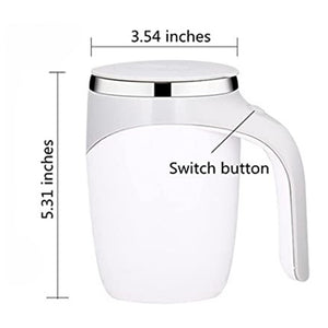 Electric Stainless Steel Magnetic Self Stirring Coffee Mug - Battery Powered_3