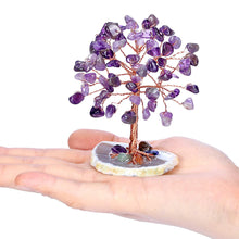 Healing Crystal Tree on Agate Slice Base Money Tree