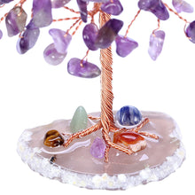 Healing Crystal Tree on Agate Slice Base Money Tree