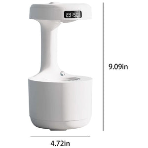 Anti-Gravity Droplet Humidifier with LED Smart Display Clock - USB Rechargeable_3