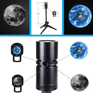 Moon and Earth Aluminum Projection Lamp-USB Plugged-in_11