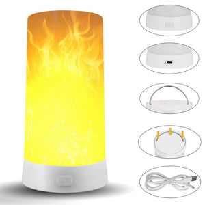 1/2 Pack Portable Smart LED Flame Light Magnet Bar Table Lamp - USB Rechargeable_4