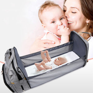 Portable Travel Baby Diaper Bag with Foldable Mesh Sleeping Cot_14