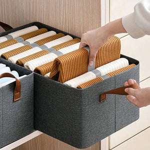 Large Capacity Fabric Storage Open Organizers with Handles_9