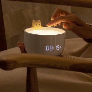Touch Sensor Cute Pet Design Alarm Clock and Night Light - USB Rechargeable_9