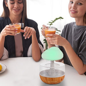 Desktop Cloud and Raindrop Humidifier 7 Color-Changing Ambient Light - USB Rechargeable_7