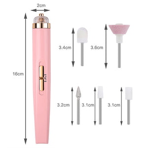 5 IN 1 Electric Nail Drill Kit Full Manicure and Pedicure Tool - USB Rechargeable_7