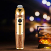 Walnut Wood Mini Car Cigarette Holder and Dust Free Ashtray-USB Rechargeable_11