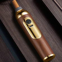 Walnut Wood Mini Car Cigarette Holder and Dust Free Ashtray-USB Rechargeable_4