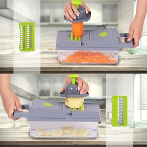 Multifunctional Kitchen Vegetable Slicer Dicer Cutter With 8 Blades_12