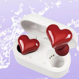 Wireless Bluetooth Heart Style Earphones - USB Rechargeable_8