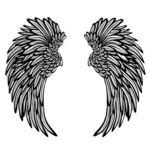 Angel Wings Metal Wall Decor with LED Light -Battery Powered_1