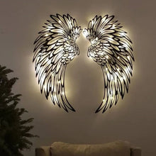 Angel Wings Metal Wall Decor with LED Light -Battery Powered_5