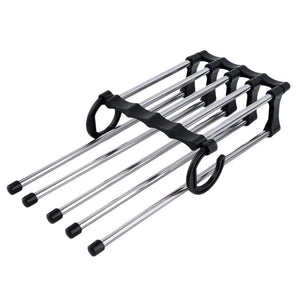 5 IN 1 Multifunctional Space Saving Pants Rack Closet Organizer_4