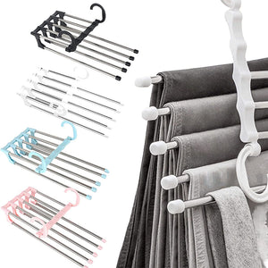 5 IN 1 Multifunctional Space Saving Pants Rack Closet Organizer_9